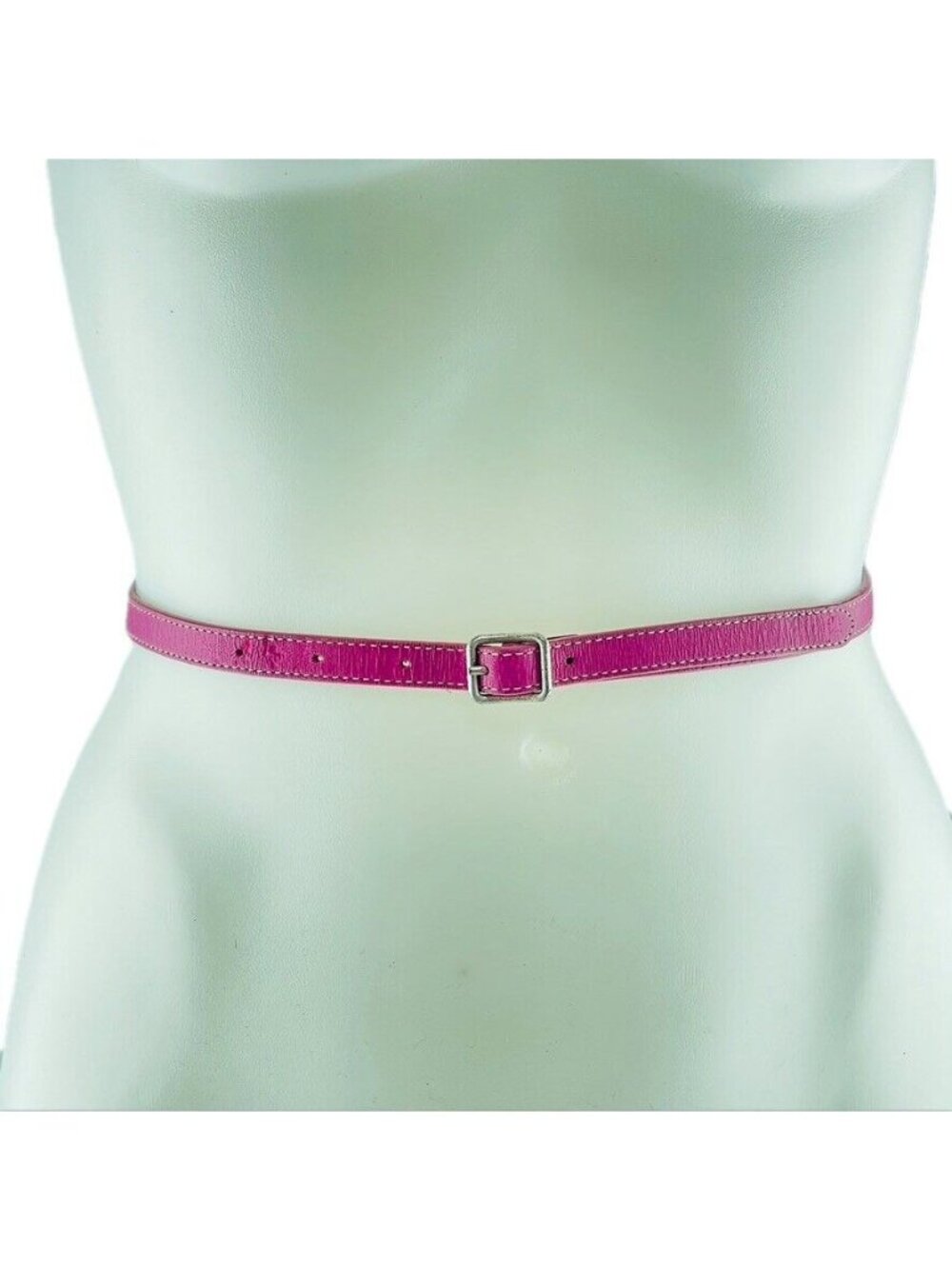 American Eagle Outfitters Womens Genuine Leather Pink Belt Made In Italy